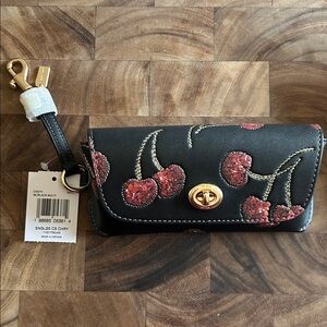 Authentic Coach Sunglass Case With Cherry Print NWT